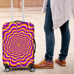 Yellow Splashing Moving Optical Illusion Luggage Cover GearFrost
