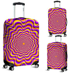 Yellow Splashing Moving Optical Illusion Luggage Cover GearFrost