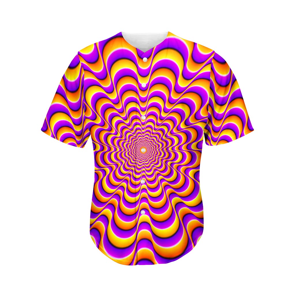 Yellow Splashing Moving Optical Illusion Men's Baseball Jersey
