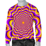 Yellow Splashing Moving Optical Illusion Men's Crewneck Sweatshirt GearFrost