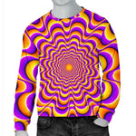 Yellow Splashing Moving Optical Illusion Men's Crewneck Sweatshirt GearFrost