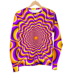 Yellow Splashing Moving Optical Illusion Men's Crewneck Sweatshirt GearFrost