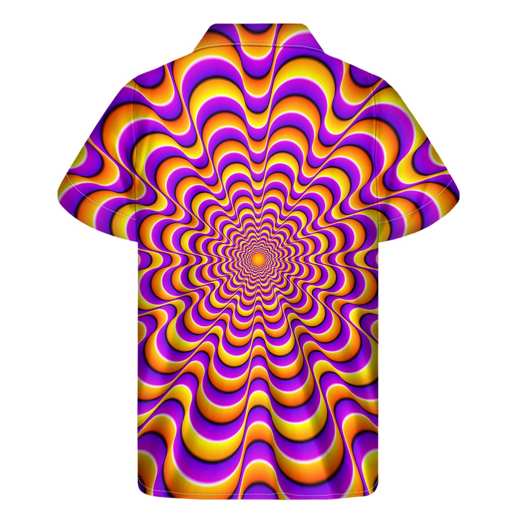 Yellow Splashing Moving Optical Illusion Men's Short Sleeve Shirt