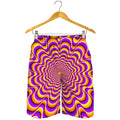 Yellow Splashing Moving Optical Illusion Men's Shorts