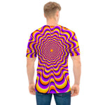 Yellow Splashing Moving Optical Illusion Men's T-Shirt
