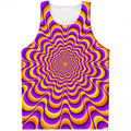 Yellow Splashing Moving Optical Illusion Men's Tank Top