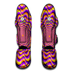Yellow Splashing Moving Optical Illusion Muay Thai Shin Guard