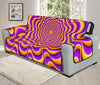 Yellow Splashing Moving Optical Illusion Oversized Sofa Protector