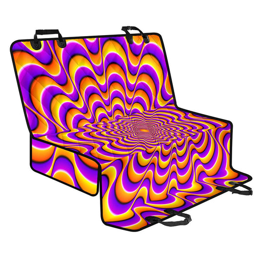 Yellow Splashing Moving Optical Illusion Pet Car Back Seat Cover