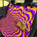 Yellow Splashing Moving Optical Illusion Pet Car Back Seat Cover