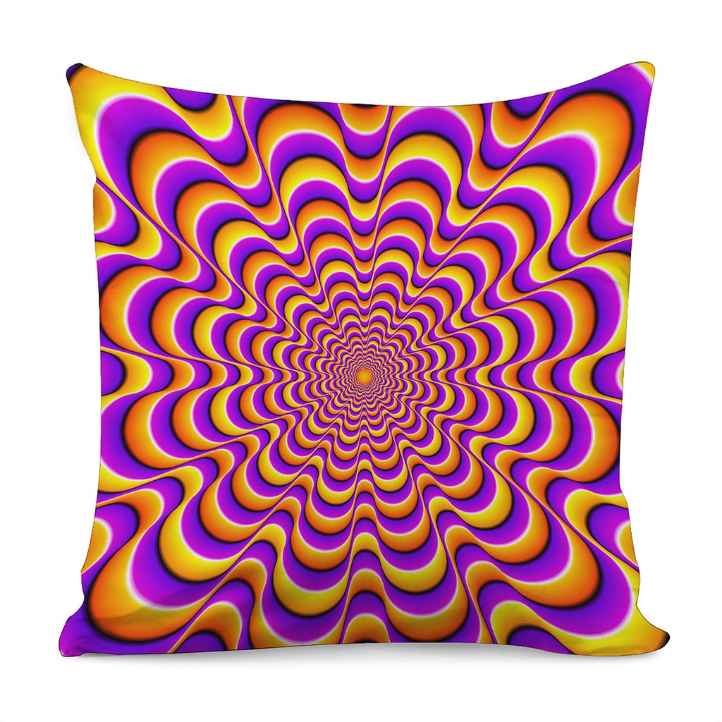 Yellow Splashing Moving Optical Illusion Pillow Cover