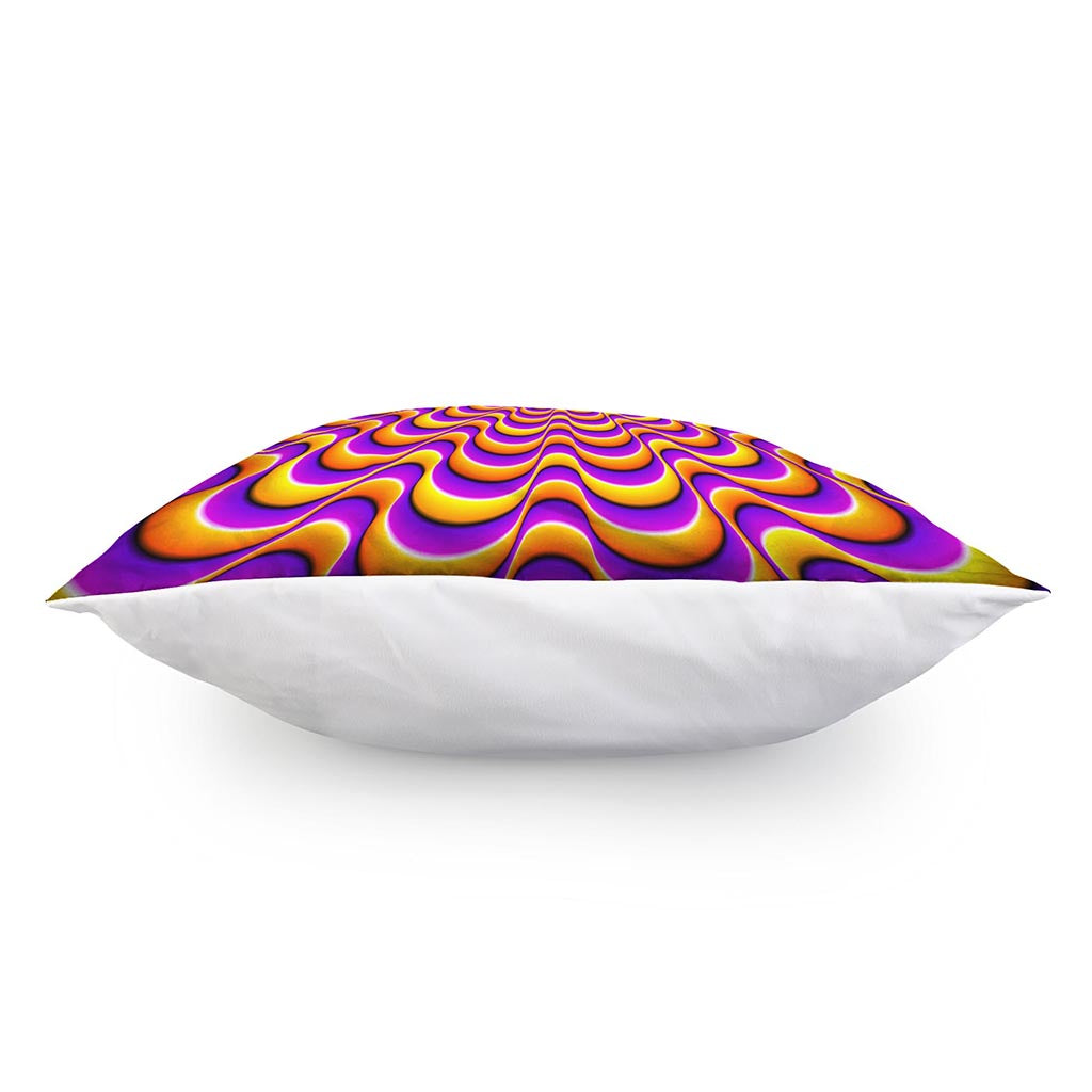 Yellow Splashing Moving Optical Illusion Pillow Cover