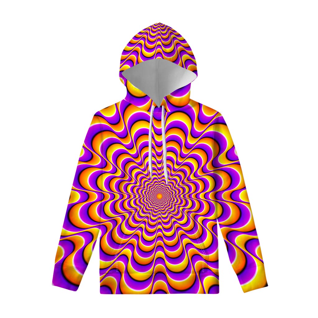 Yellow Splashing Moving Optical Illusion Pullover Hoodie