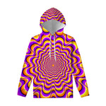 Yellow Splashing Moving Optical Illusion Pullover Hoodie