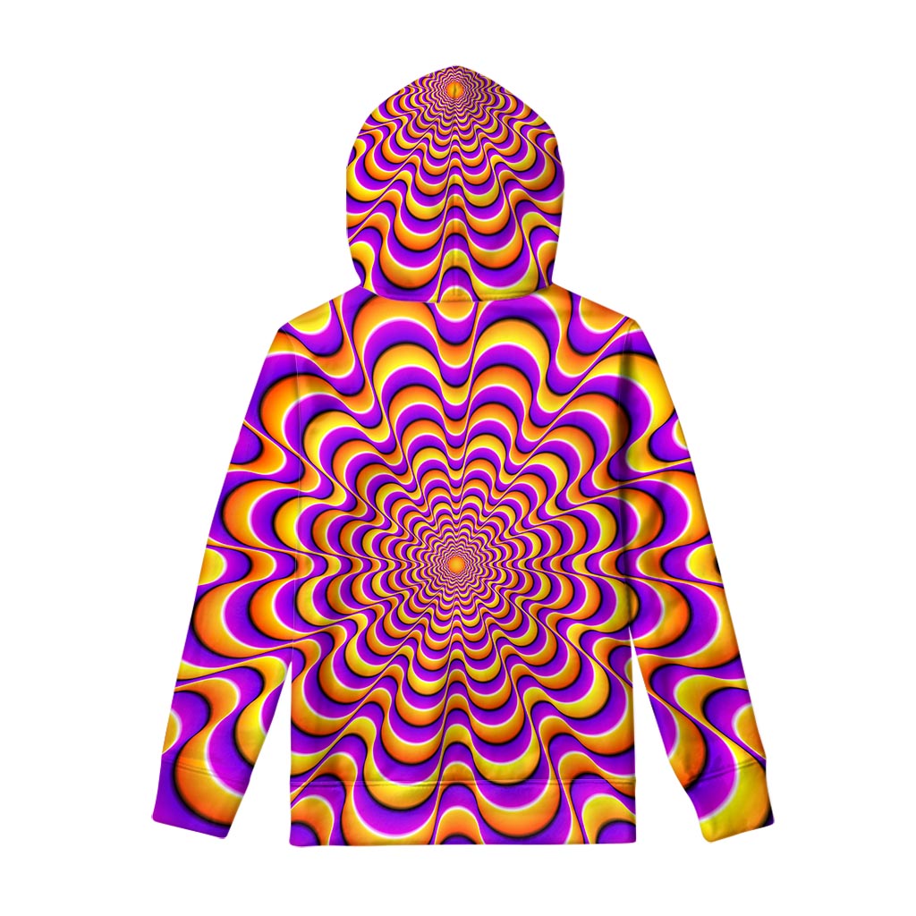 Yellow Splashing Moving Optical Illusion Pullover Hoodie