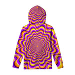 Yellow Splashing Moving Optical Illusion Pullover Hoodie