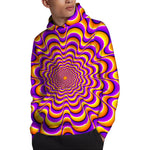 Yellow Splashing Moving Optical Illusion Pullover Hoodie