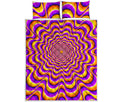 Yellow Splashing Moving Optical Illusion Quilt Bed Set