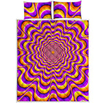 Yellow Splashing Moving Optical Illusion Quilt Bed Set