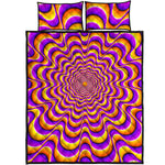 Yellow Splashing Moving Optical Illusion Quilt Bed Set