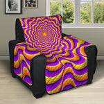 Yellow Splashing Moving Optical Illusion Recliner Protector