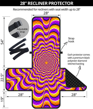 Yellow Splashing Moving Optical Illusion Recliner Protector