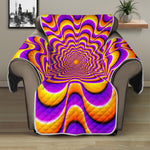 Yellow Splashing Moving Optical Illusion Recliner Protector