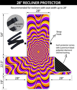 Yellow Splashing Moving Optical Illusion Recliner Protector