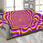 Yellow Splashing Moving Optical Illusion Sofa Protector