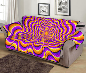 Yellow Splashing Moving Optical Illusion Sofa Protector