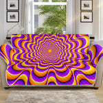 Yellow Splashing Moving Optical Illusion Sofa Protector