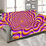 Yellow Splashing Moving Optical Illusion Sofa Protector