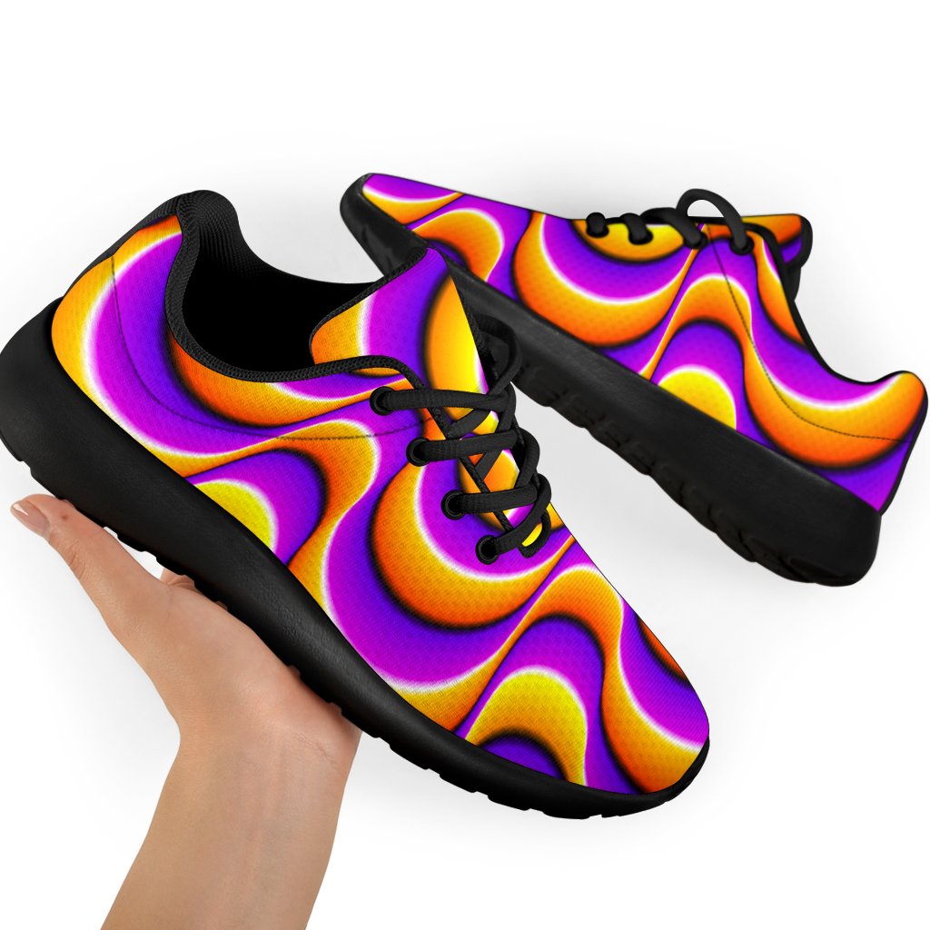 Yellow Splashing Moving Optical Illusion Sport Shoes GearFrost