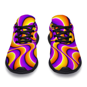 Yellow Splashing Moving Optical Illusion Sport Shoes GearFrost