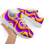 Yellow Splashing Moving Optical Illusion Sport Shoes GearFrost