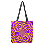 Yellow Splashing Moving Optical Illusion Tote Bag