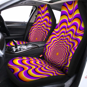 Yellow Splashing Moving Optical Illusion Universal Fit Car Seat Covers