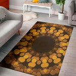 Yellow Spot Kaleidoscope Print Area Rug