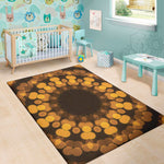 Yellow Spot Kaleidoscope Print Area Rug