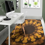 Yellow Spot Kaleidoscope Print Area Rug