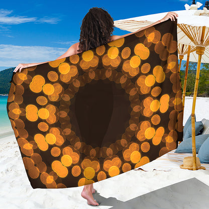 Yellow Spot Kaleidoscope Print Beach Sarong Wrap