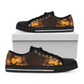 Yellow Spot Kaleidoscope Print Black Low Top Sneakers