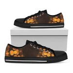 Yellow Spot Kaleidoscope Print Black Low Top Shoes