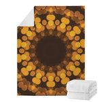 Yellow Spot Kaleidoscope Print Blanket