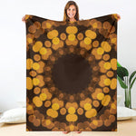 Yellow Spot Kaleidoscope Print Blanket