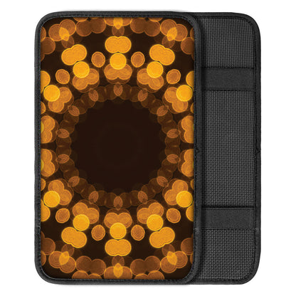 Yellow Spot Kaleidoscope Print Car Center Console Cover