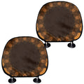 Yellow Spot Kaleidoscope Print Car Headrest Covers