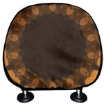 Yellow Spot Kaleidoscope Print Car Headrest Covers