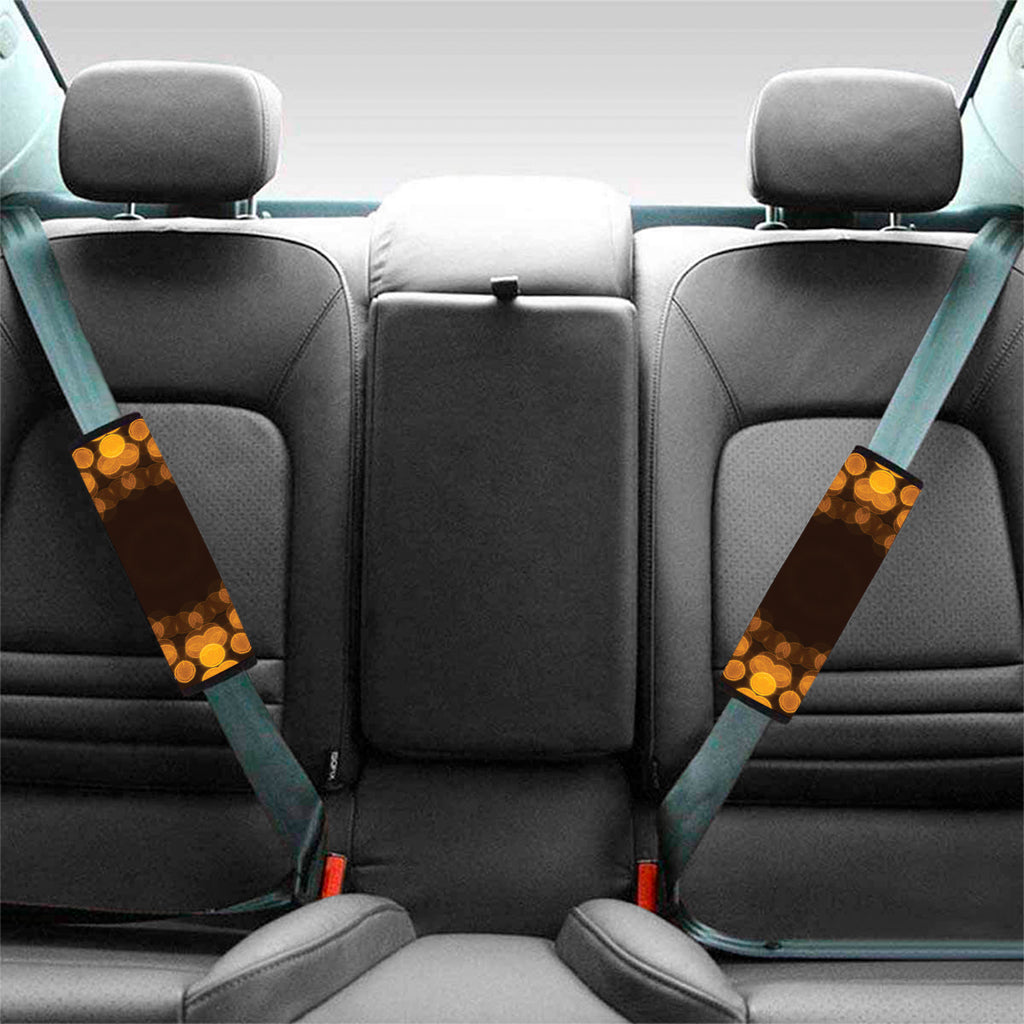 Yellow Spot Kaleidoscope Print Car Seat Belt Covers