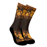 Yellow Spot Kaleidoscope Print Crew Socks